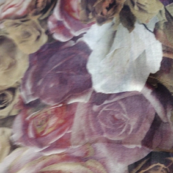 Echo Floral Scarf in Purple and Black - Picture 6 of 9